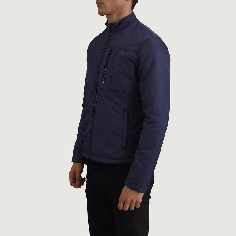 Elliot Blu Lightweight Giacca in Pelle da Uomo