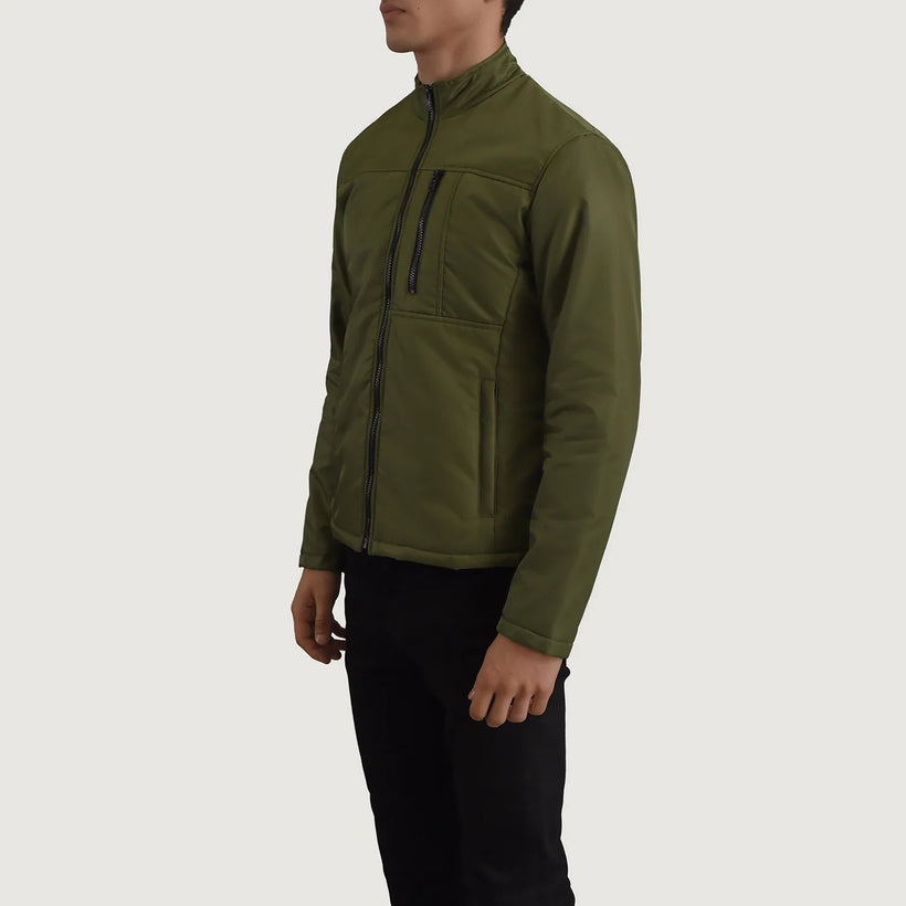 Elliot Verde Lightweight Giacca in Pelle da Uomo
