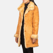 
Erica Shearling Cappotto in Pelle da Donna - Vista posteriore con spalle definite e orlo pulito