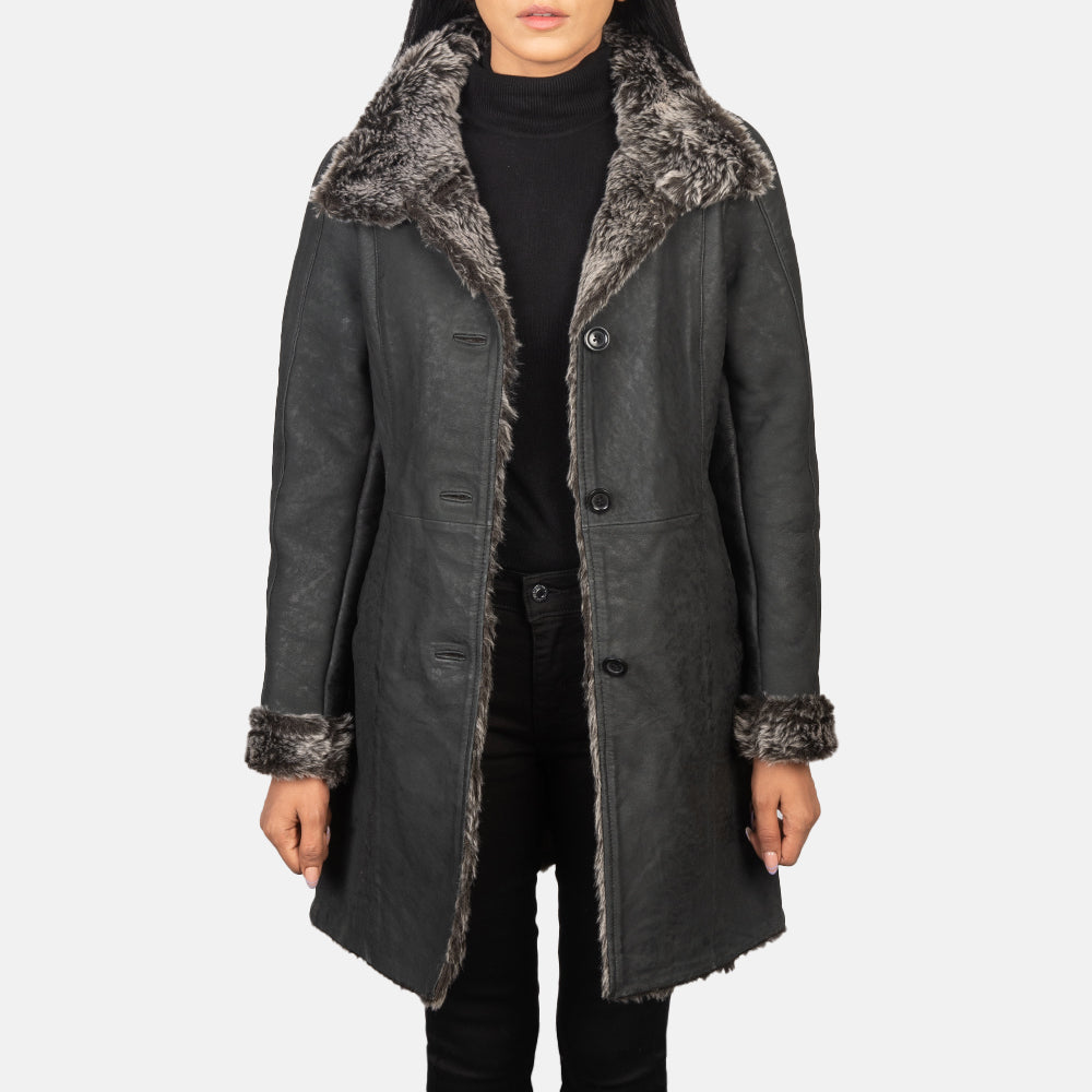 
Erica Shearling Cappotto in Pelle da Donna – alternate product view 1