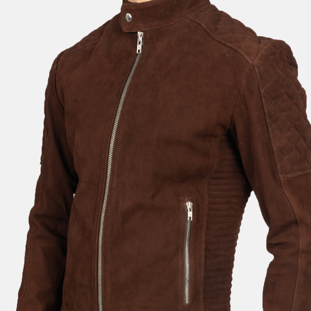 Fernando Trapuntato Giacca Biker in Pelle da Uomo – Vista prodotto alternativa 6