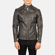 Fernando Trapuntato Giacca Biker in Pelle da Uomo – Vista prodotto alternativa 4