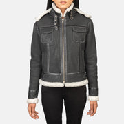 
Fiona Hooded Giacca in Shearling da Donna – alternate product view 4