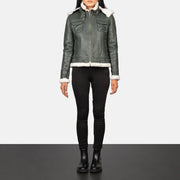 
Fiona Hooded Giacca in Shearling da Donna – alternate product view 2
