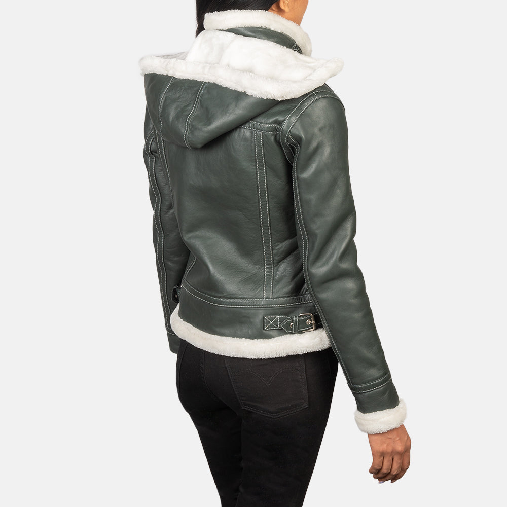 
Fiona Hooded Giacca in Shearling da Donna – alternate product view 5