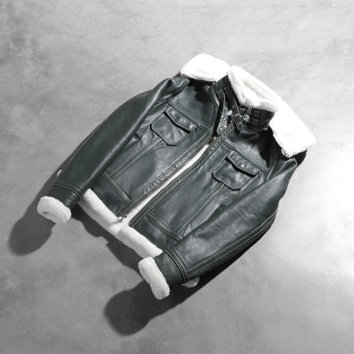 
Fiona Hooded Giacca in Shearling da Donna – alternate product view 7