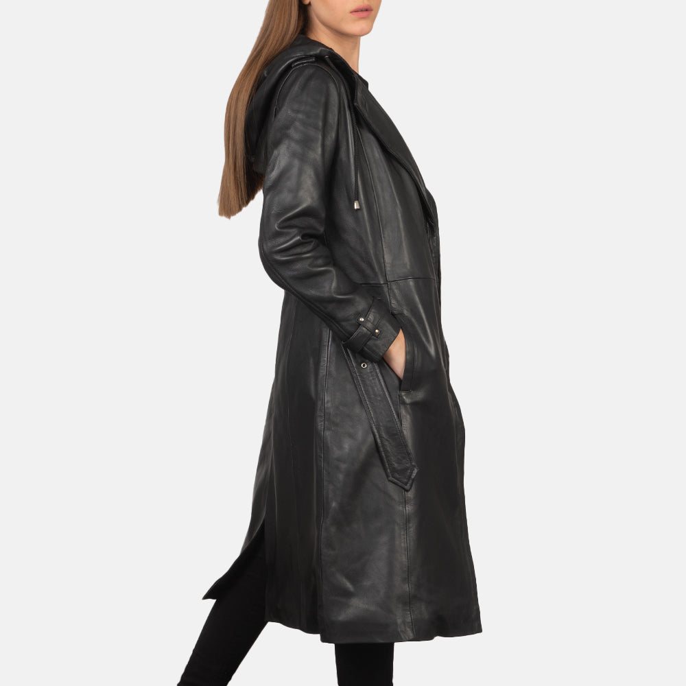 Design Your Own Giacca in Pelle da Donna - Vista posteriore con spalle definite e orlo pulito