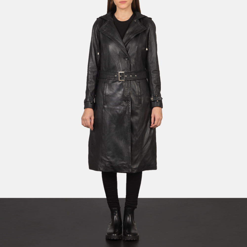 Design Your Own Giacca in Pelle da Donna - Vista laterale che mostra il taglio ergonomico delle maniche