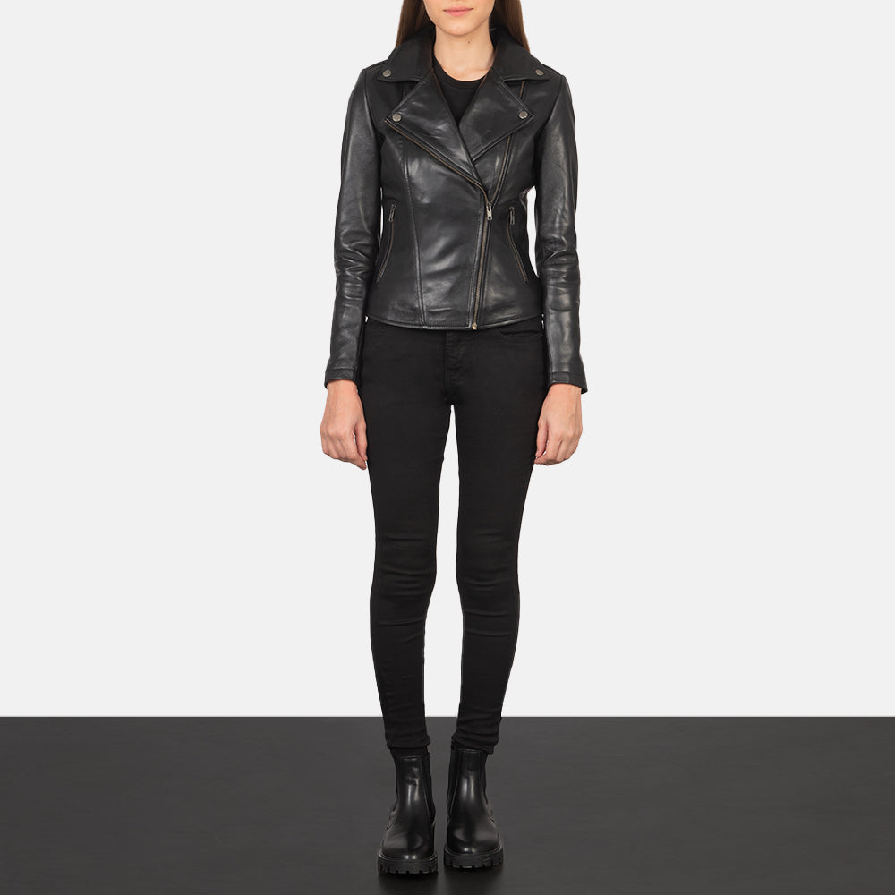 Flashback Giacca Biker in Pelle da Donna – Vista prodotto alternativa 3