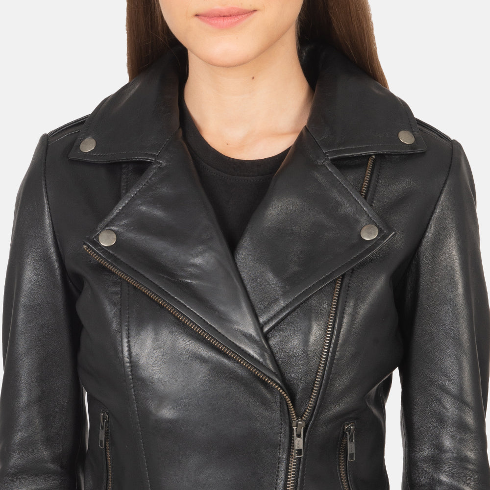 Flashback Giacca Biker in Pelle da Donna – Vista prodotto alternativa 4
