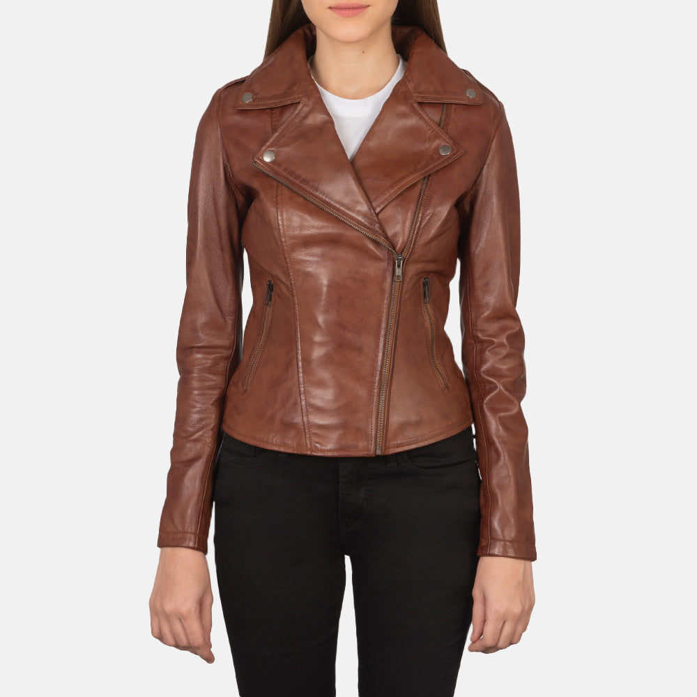 Flashback Giacca Biker in Pelle da Donna – Vista prodotto alternativa 1