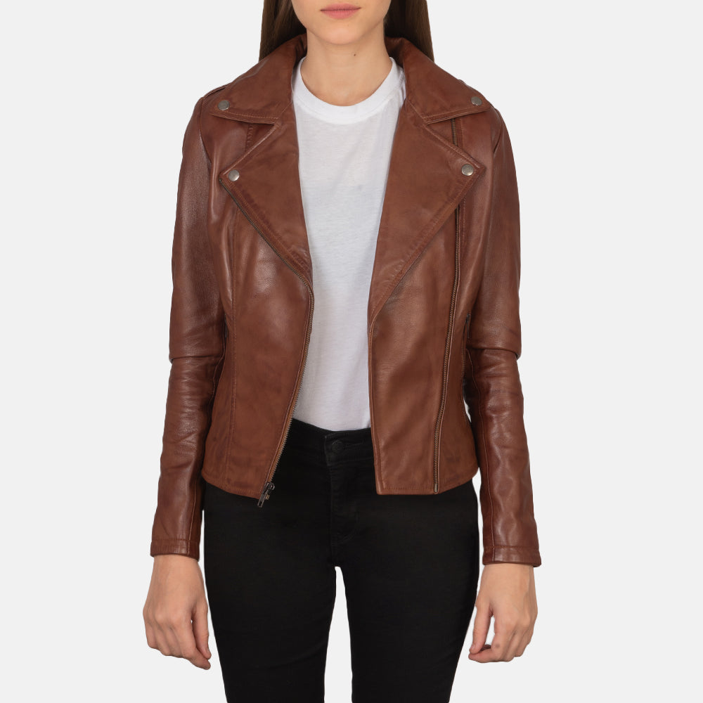 Flashback Giacca Biker in Pelle da Donna – Vista prodotto alternativa 3