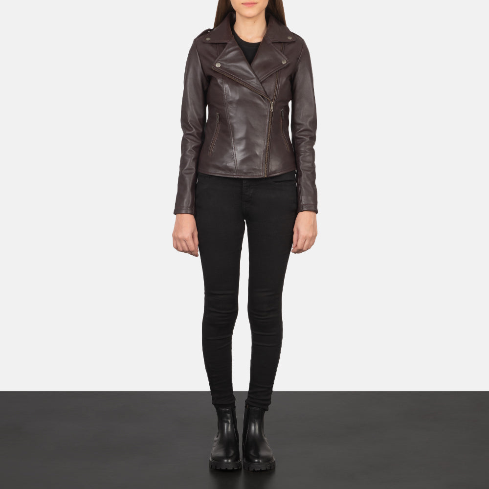 Flashback Giacca Biker in Pelle da Donna – Vista prodotto alternativa 4