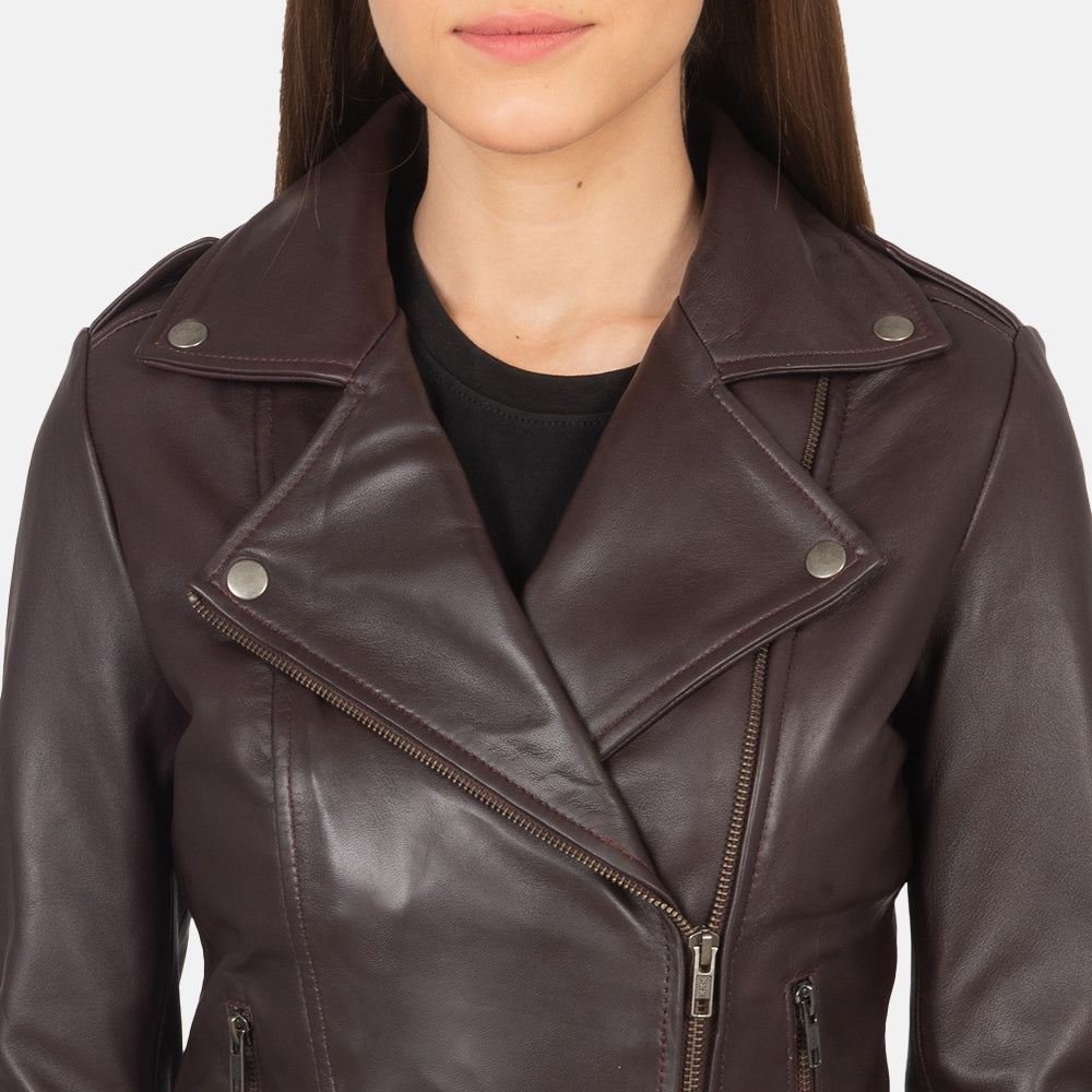 Flashback Giacca Biker in Pelle da Donna – Vista prodotto alternativa 6