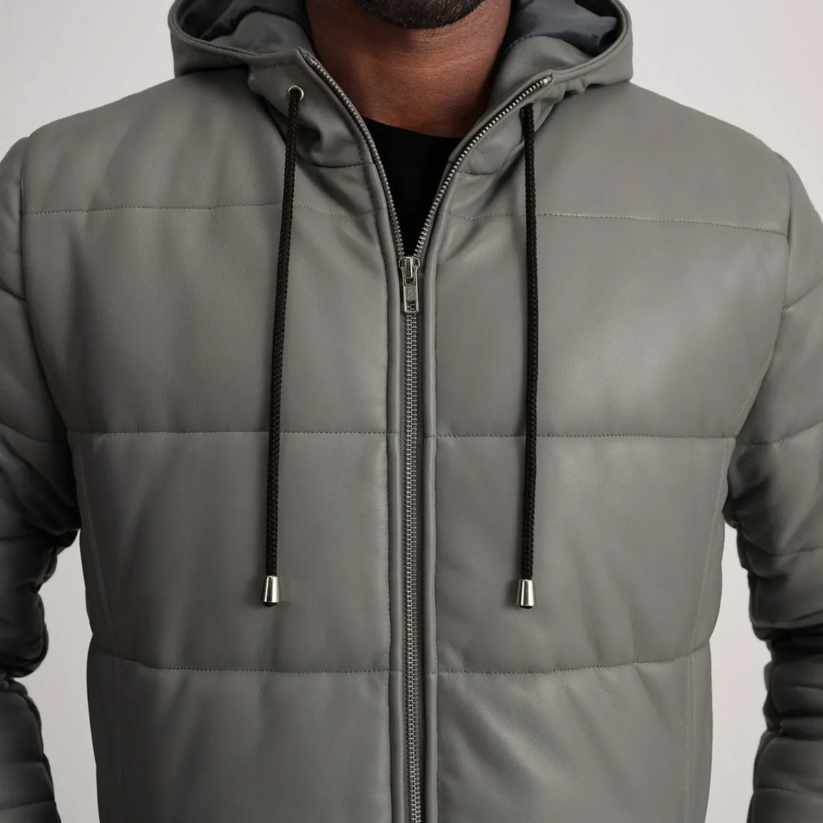 
Floyd Cappotto in Pelle Cuoio Puffer Giacca in Pelle da Uomo – alternate product view 4