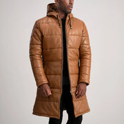 
Floyd Cappotto in Pelle Cuoio Puffer Giacca in Pelle da Uomo – alternate product view 1
