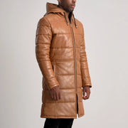 
Floyd Cappotto in Pelle Cuoio Puffer Giacca in Pelle da Uomo – alternate product view 2