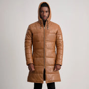 
Floyd Cappotto in Pelle Cuoio Puffer Giacca in Pelle da Uomo – alternate product view 4