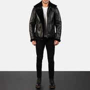 Francis B-3 Nero Bomber in Pelle da Uomo – Vista prodotto alternativa 3