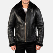 Francis B-3 Nero Bomber in Pelle da Uomo – Vista prodotto alternativa 4