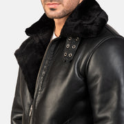 Francis B-3 Nero Bomber in Pelle da Uomo – Vista prodotto alternativa 6