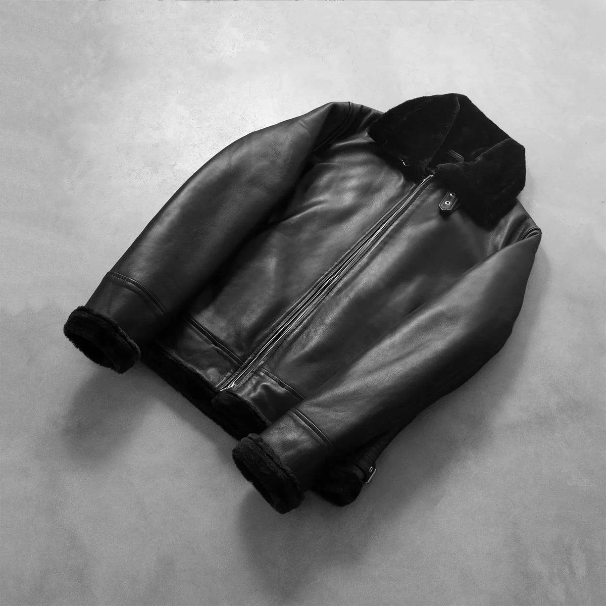 Francis B-3 Nero Bomber in Pelle da Uomo – Vista prodotto alternativa 7