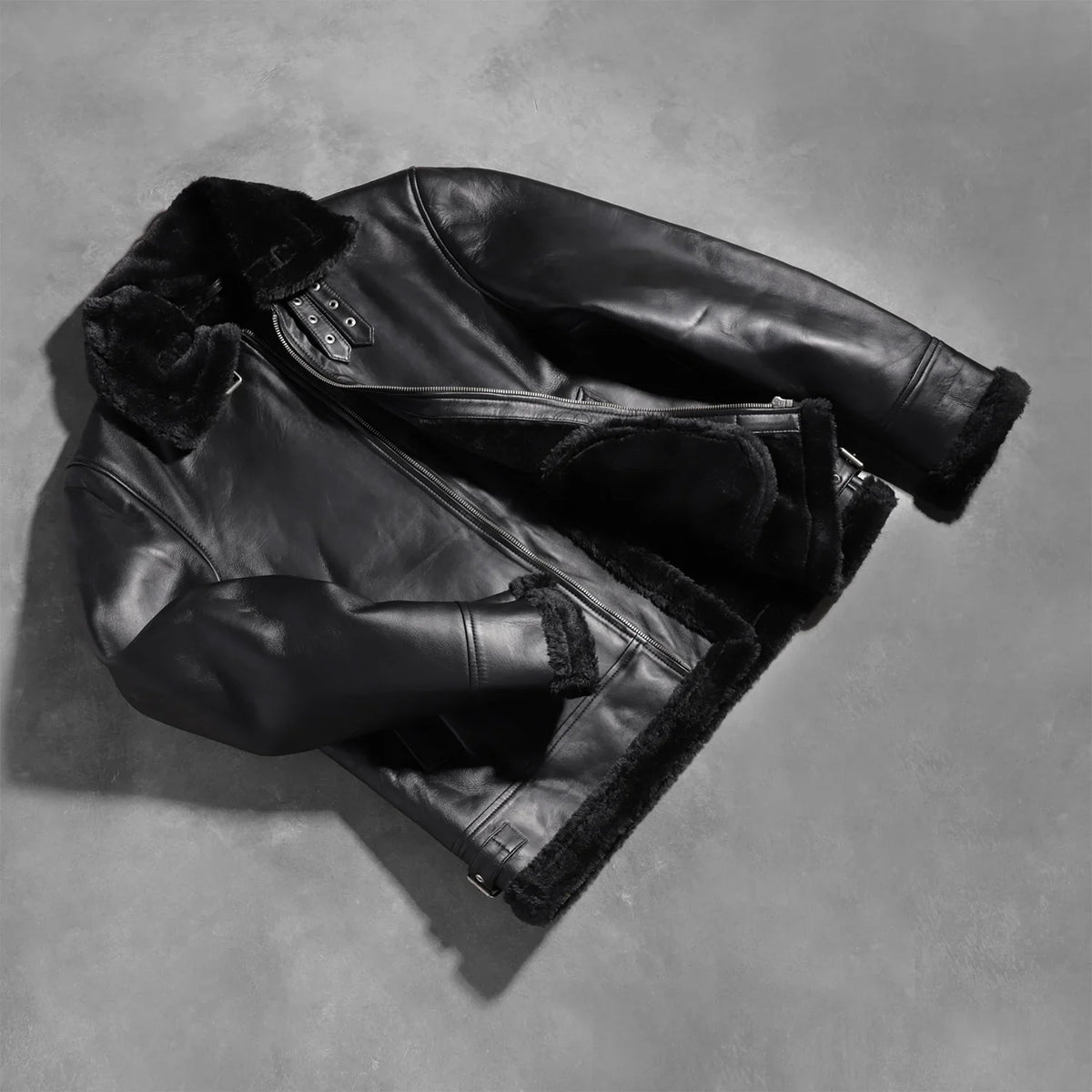 Francis B-3 Nero Bomber in Pelle da Uomo – Vista prodotto alternativa 8