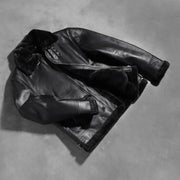 Francis B-3 Nero Bomber in Pelle da Uomo – Vista prodotto alternativa 8