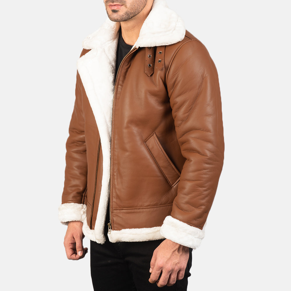 Francis B-3 Nero Bomber in Pelle da Uomo – Vista prodotto alternativa 2