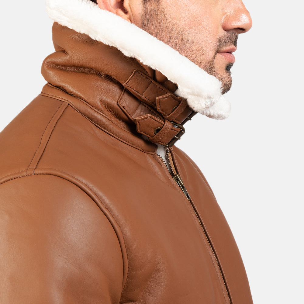Francis B-3 Nero Bomber in Pelle da Uomo – Vista prodotto alternativa 6
