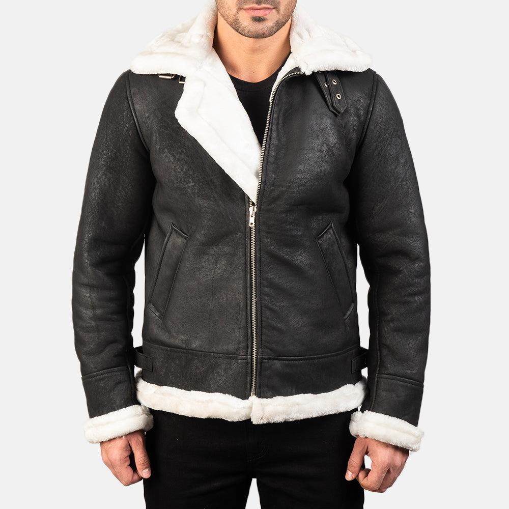Francis B-3 Nero Bomber in Pelle da Uomo – Vista prodotto alternativa 1