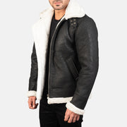 Francis B-3 Nero Bomber in Pelle da Uomo – Vista prodotto alternativa 2