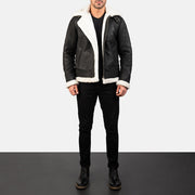 Francis B-3 Nero Bomber in Pelle da Uomo – Vista prodotto alternativa 3