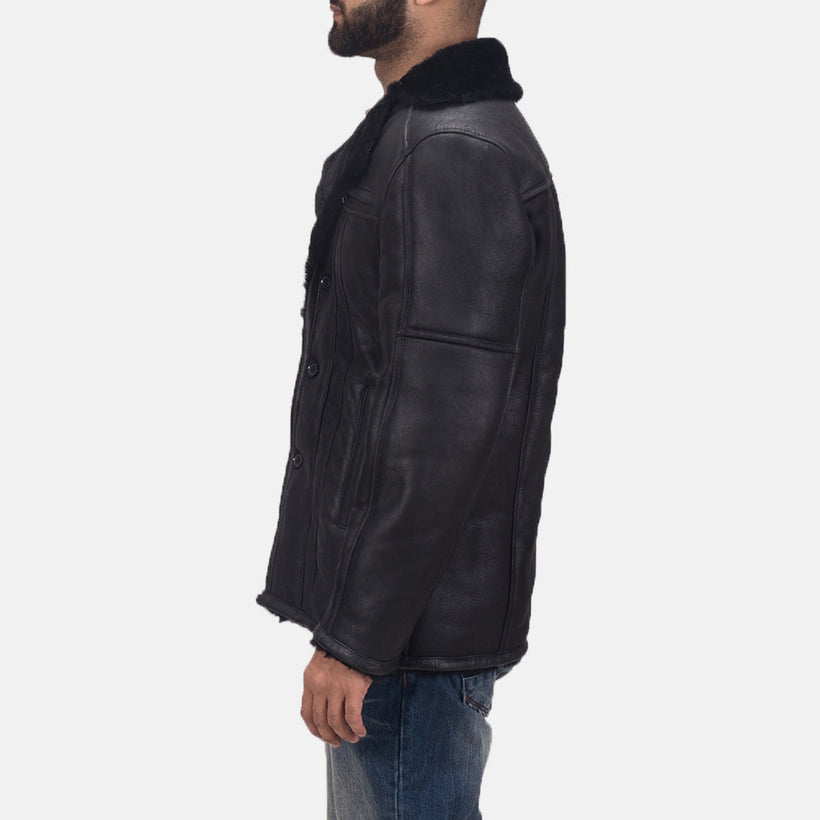 Furcliff Double Face Shearling Cappotto in Pelle da Uomo