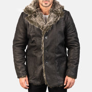 Furlong Cappotto in Pelle Beige Cappotto in Pelle da Uomo – Vista prodotto alternativa 4