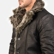 Furlong Cappotto in Pelle Beige Cappotto in Pelle da Uomo – Vista prodotto alternativa 6