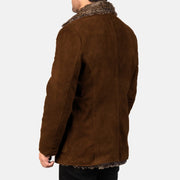 Furlong Cappotto in Pelle Beige Cappotto in Pelle da Uomo – Vista prodotto alternativa 5