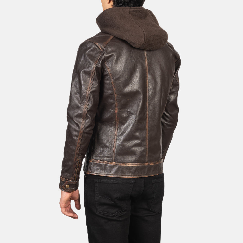 
Authentic Goatskin Leather with Rub-off Finish Grain Texture & Heavy-Duty Seam Stitching Detail