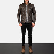 Hudson Giacca Biker in Pelle da Uomo – Vista prodotto alternativa 3