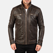 Hudson Giacca Biker in Pelle da Uomo – Vista prodotto alternativa 4
