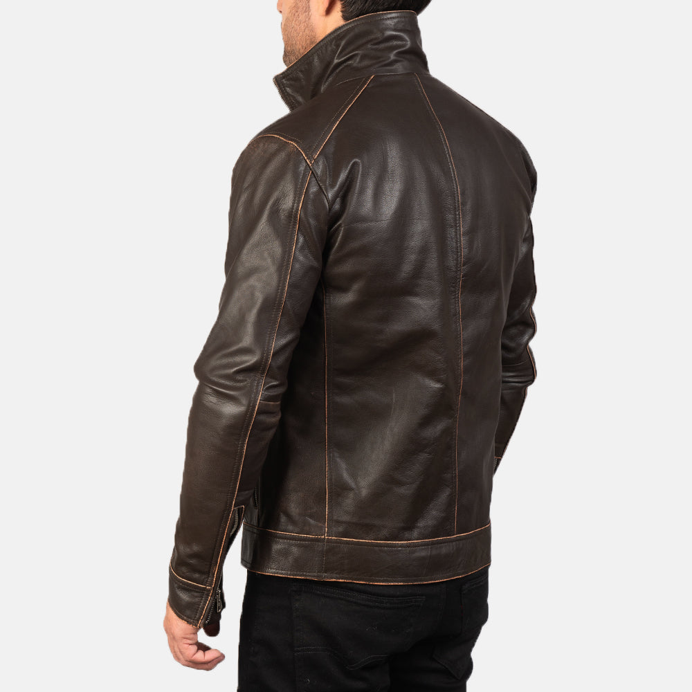 Hudson Giacca Biker in Pelle da Uomo – Vista prodotto alternativa 5