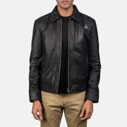 Men's Inferno Marrone Giacca in Pelle da Uomo in Distressed Brown Sheep Skin Burnishing - Vista frontale e linea su misura | Acquista online