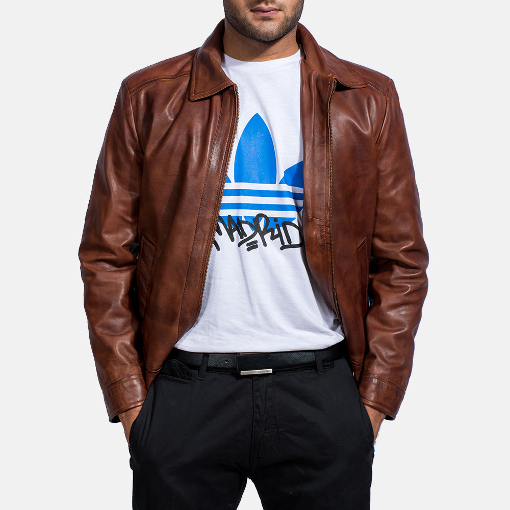 Inferno Leather Brown Jacket – Vista prodotto alternativa 6
