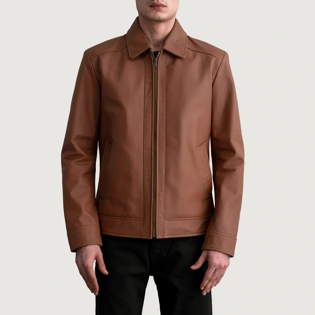 Inferno Leather Brown Jacket – Vista prodotto alternativa 3