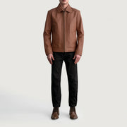 Inferno Leather Brown Jacket – Vista prodotto alternativa 4
