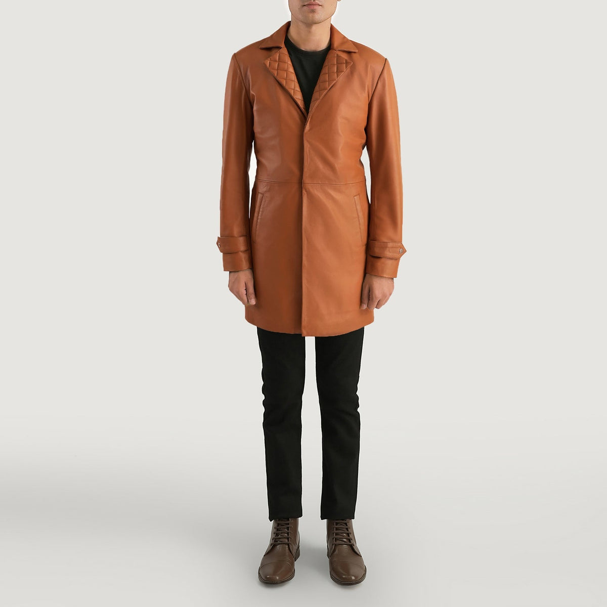 Infinity Cappotto in Pelle da Uomo – Vista prodotto alternativa 3