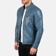 Ionic Giacca Biker in Pelle da Uomo – Vista prodotto alternativa 2
