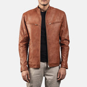Ionic Giacca Biker in Pelle da Uomo – Vista prodotto alternativa 1