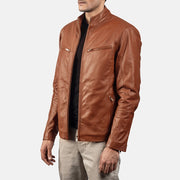 Ionic Giacca Biker in Pelle da Uomo – Vista prodotto alternativa 2