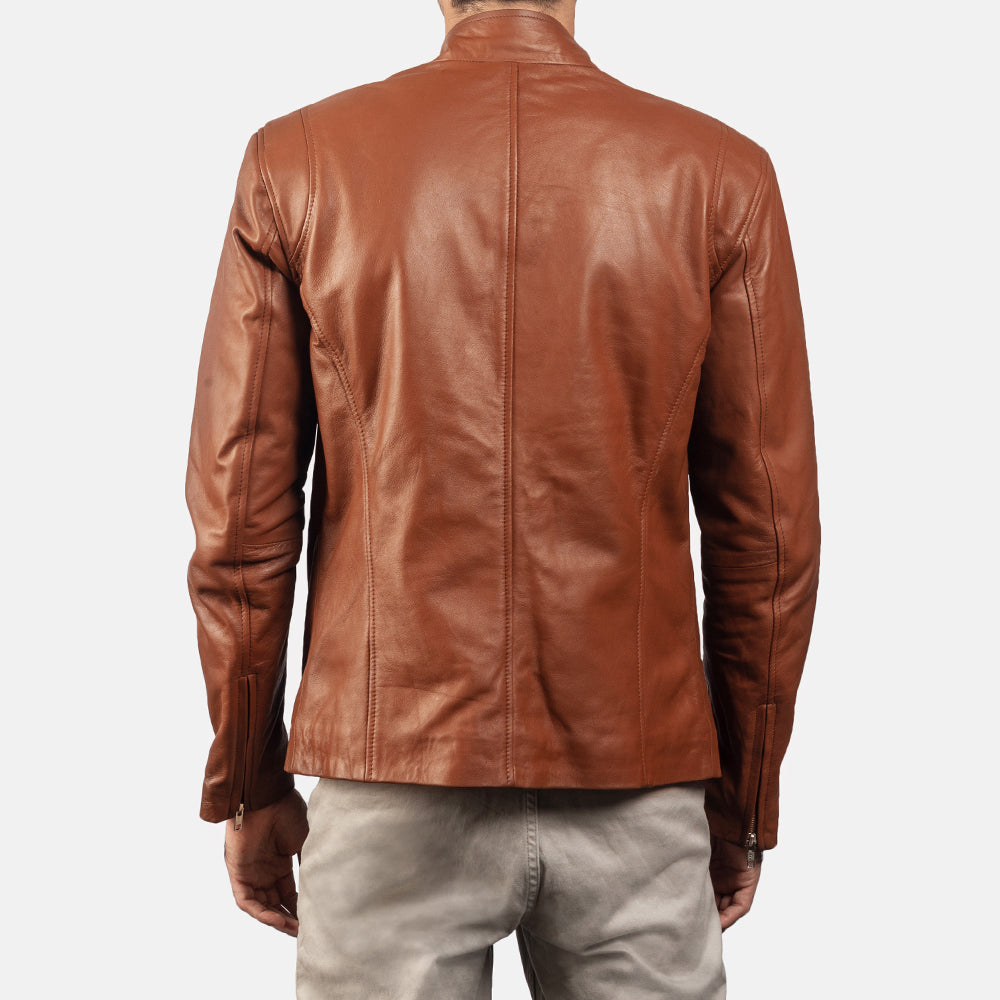 Ionic Giacca Biker in Pelle da Uomo – Vista prodotto alternativa 4
